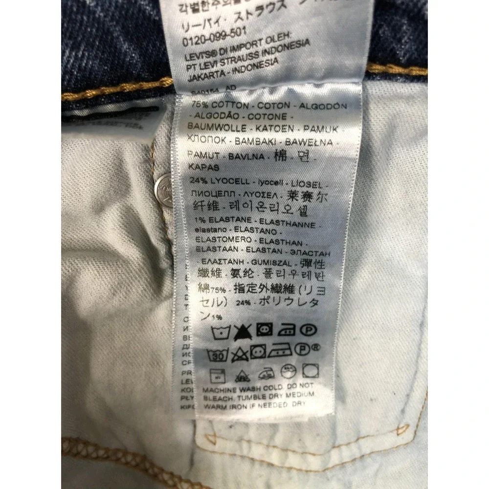 Levi's 502 Jeans Mens 32x28 (Tag 32x30) Blue Taper Fit Denim